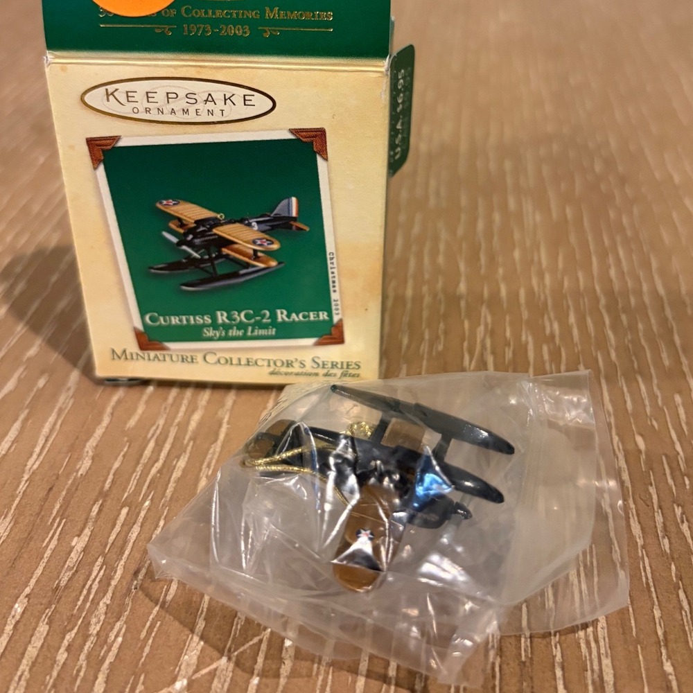 2003 Hallmark Keepsake Curtiss R3C-2 Racer Miniature Ornament Skys the Limit NIB